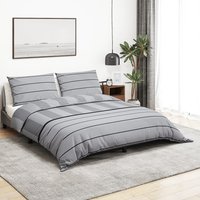 Berkfield Home Duvet Cover Set Grey 240x220 cm Cotton