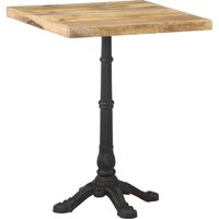 Berkfield Home Bistro Table 60x60x77 cm Rough Mango Wood in Brown | Size: 60 x 60 x 77 cm