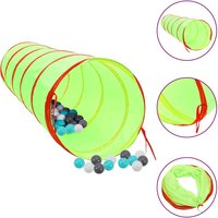 Berkfield Home Children Play Tunnel with 250 Balls Green 175 cm Polyester