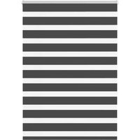 Berkfield Home Zebra Blind Black 115x150 cm Fabric Width 110.9 cm Polyester