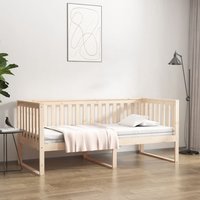 Berkfield Home Day Bed 100x200 cm Solid Wood Pine in Brown