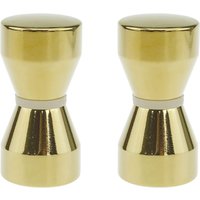 Cone Brushed Brass Aluminium Shower Door Knob Handle Set 2