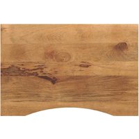 Berkfield Home Desk Top with Curve 80x50x2.5 cm Solid Wood Rough Mango in Brown