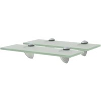 Berkfield Home Floating Shelves 2 pcs Glass 30x20 cm 8 mm in Clear