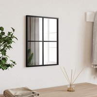 Berkfield Home Wall Mirror Black 30x40 cm Rectangle Iron