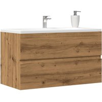 Berkfield Home Sink Cabinet Artisian Oak 90x38.5x45 cm Engineered Wood in Brown
