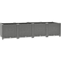 Berkfield Home Raised Bed 160x40x38 cm Polypropylene in Grey | Size: 160 x 40 x 38 cm