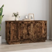 Berkfield Home Sideboard Smoked Oak 102x35x55 cm Engineered Wood in Brown | Size: 102 x 35 x 55 cm
