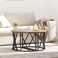Berkfield Home Coffee Table Artisan Oak 31.5x31.5x16.5 inches Made from Engineered Wood in Brown