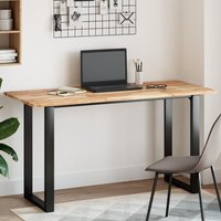 Berkfield Home Table Top Rectangular 140x60x2 cm Solid Wood Acacia in Brown | Size: 140 x 60 x 2 cm