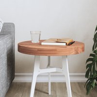 Berkfield Home Table Top Ø40x4 cm Round Solid Wood Beech in Brown | Size: 40x4 cm