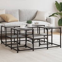 Berkfield Home Coffee Table Grey Sonoma 91x91x40 cm Engineered Wood | Size: 91 x 91 x 40 cm