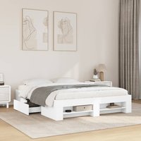 Berkfield Home Bed Frame without Mattress White 160x200 cm Engineered Wood