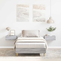 Berkfield Home Bed Frame No Mattress Grey Sonoma 75x190 cm Small Single Engineered Wood