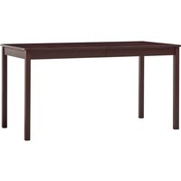 Berkfield Home Dining Table Dark Brown 140x70x73 cm Pinewood | Size: 140 x 70 x 73 cm