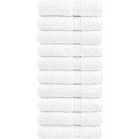 Berkfield Home Premium Hand Towels SOLUND 10pcs White 50x100cm 600gsm