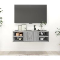 Berkfield Home Wall Shelf Grey Sonoma 102x30x29 cm Engineered Wood | Size: 102 x 30 x 29 cm