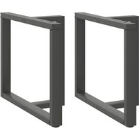 Berkfield Home Dining Table Legs T-Shaped 2 pcs Anthracite 100x35x(72-73) cm Steel in Black
