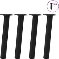 Berkfield Home Coffee Table Legs 4 pcs Black 30 cm Steel