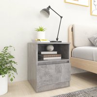 Berkfield Home Bed Cabinet Concrete Grey 40x40x50 cm Engineered Wood | Size: 40 x 40 x 50 cm