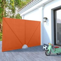 Berkfield Home Collapsible Terrace Side Awning Terracotta 240x160 cm in Brown