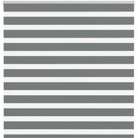 Berkfield Home Zebra Blind Dark Grey 145x150 cm Fabric Width 140.9 cm Polyester