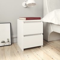 Berkfield Home Bedside Cabinet White 30x30x40 cm Engineered Wood | Size: 30 x 30 x 40 cm