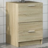 Berkfield Home Sink Cabinet Sonoma Oak 40x37x59 cm Engineered Wood in Brown | Size: 40 x 37 x 59 cm