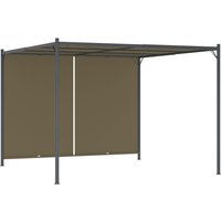 Berkfield Home Garden Pergola with Retractable Roof 3x3 m Taupe 180 g/m ² in Beige
