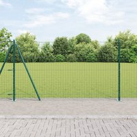 Berkfield Home Fence Posts Set of 52 Green Concrete 3.2 x 3.2 x 78.5 cm