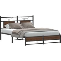 Berkfield Home Bed Frame without Mattress Brown Oak 137x190 cm Engineered Wood
