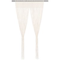 Berkfield Home Macrame Curtain 140x240 cm Cotton in Cream