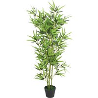 Berkfield Home Artificial Bamboo Plant with Pot 120 cm Green