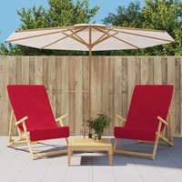 Berkfield Home Beach Towels 2 pcs Burgundy 60x135 cm Fabric 400 GSM in Red