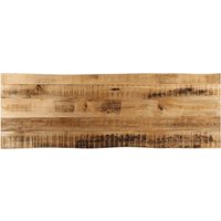 Berkfield Home Table Top Live Edge 110x40x3.8 cm Solid Wood Rough Mango in Brown
