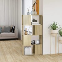 Berkfield Home Book Cabinet Room Divider Sonoma Oak 60x24x124.5 cm Engineered Wood in Brown