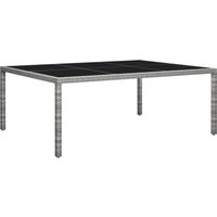 Berkfield Home Outdoor Dining Table Grey 200x150x74 cm Poly Rattan | Size: 200 x 150 x 74 cm