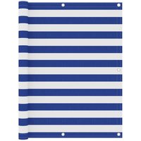 Berkfield Home Balcony Screen White & Blue 120x500 cm Oxford Fabric