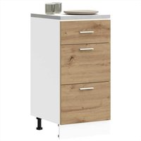 Berkfield Home Bottom Cabinet Artisan Oak 40x46x81.5 cm Engineered Wood in Brown