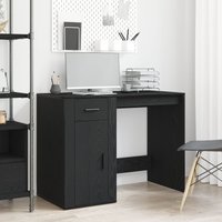 Berkfield Home Desk Black Oak 100x49x75 cm Engineered Wood | Size: 100 x 49 x 75 cm
