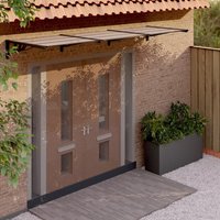 Berkfield Home Door Canopy Black 297.5x90 cm Polycarbonate