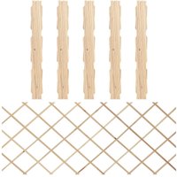 Berkfield Home Trellis Fences 5 pcs Solid Firwood 180x80 cm in Brown