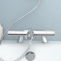 Chrome Exposed Bath Shower Mixer Tap Kit Set
