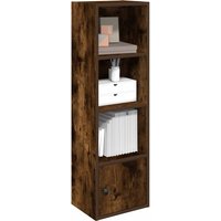 Berkfield Home Bookcase Smoked Oak 31x24x102 cm Engineered Wood in Brown | Size: 31 x 24 x 102 cm