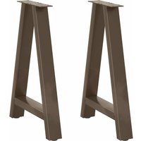 Berkfield Home Coffee Table Legs A-Shaped 2 pcs 50x(72-73) cm Steel in Black