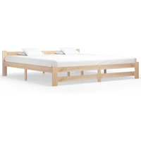 Berkfield Home Bed Frame Solid Pine Wood 200x200 cm in Brown