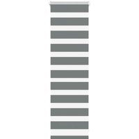 Berkfield Home Zebra Blind Dark Grey 40x100 cm Fabric Width 35.9 cm Polyester