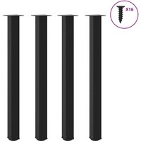 Berkfield Home Coffee Table Legs 4 pcs Black 110-112 cm Steel