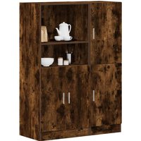Berkfield Home 2 Piece Kitchen Cabinet Set Smoked Oak Engineered Wood in Brown