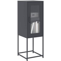 Berkfield Home Sideboard Anthracite 36x39x107 cm Cold-rolled Steel in Black | Size: 36 x 39 x 107 cm